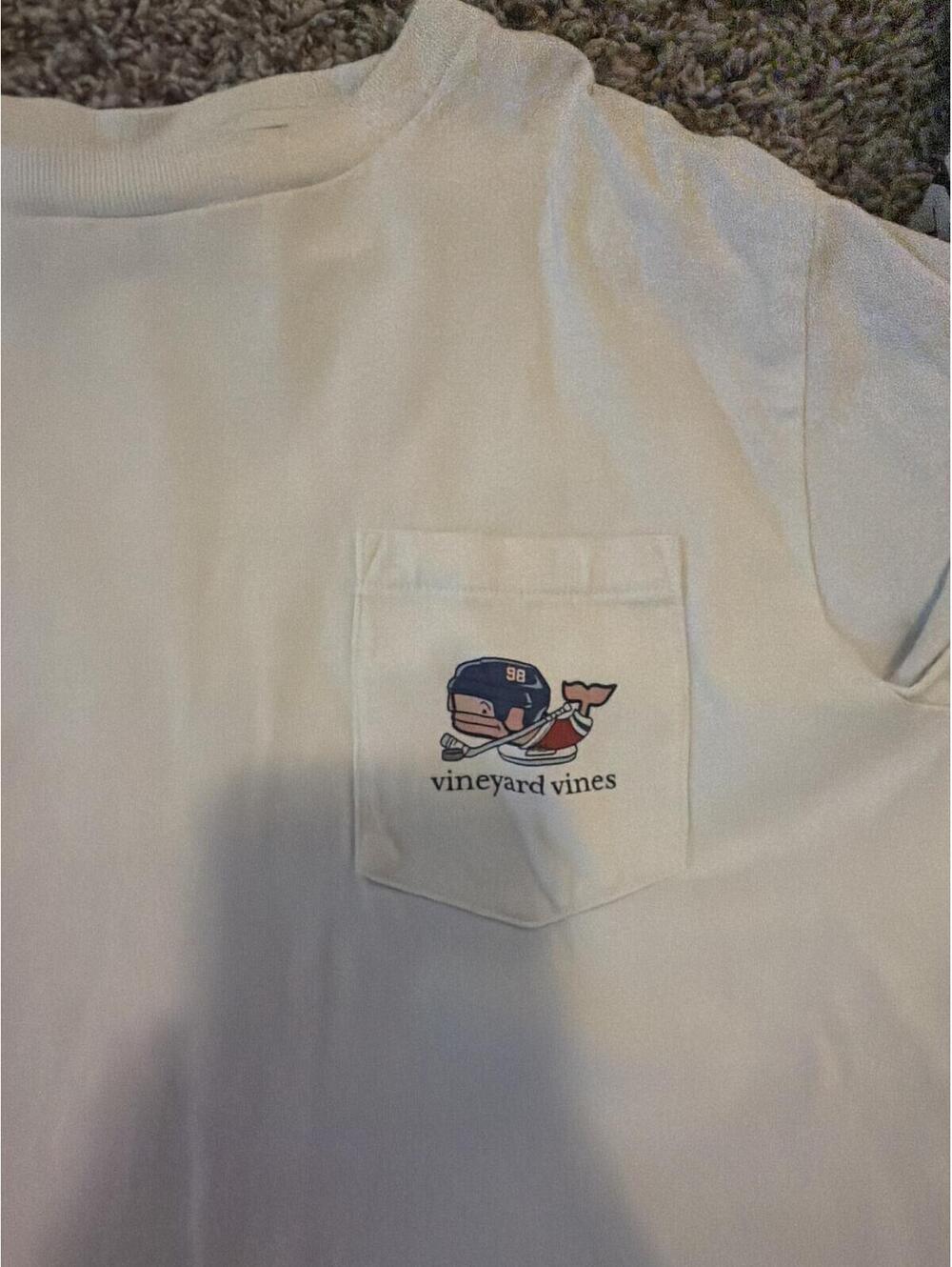 Vineyard Vines Kids Boys XL White Long Sleeve Whale Pocket Shirt - Picture 2 of 4